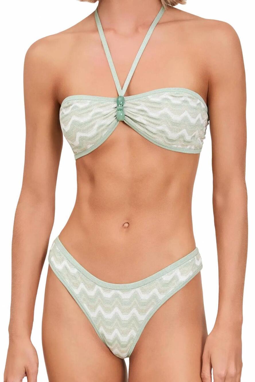 NEW DEVON WINDSOR portia halter bikini top in aloe